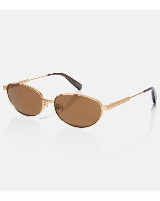 Jacquemus Brown Oval Sunglasses