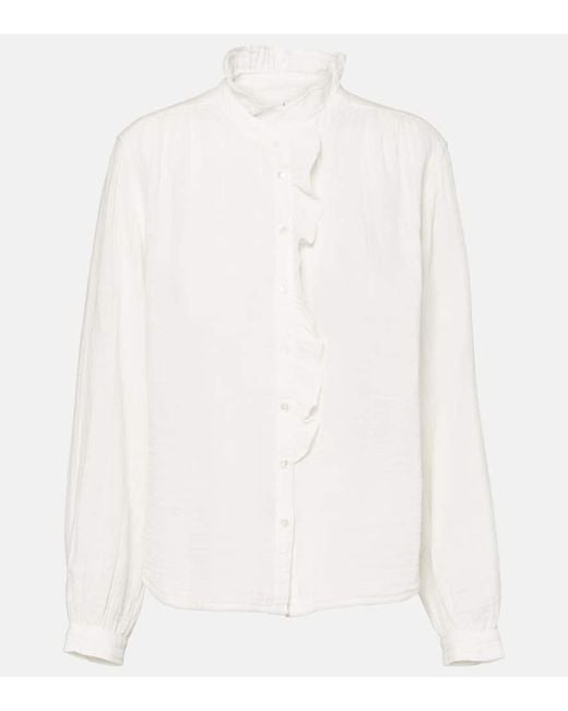 Blusa Trisha in garza di cotone di Velvet in White