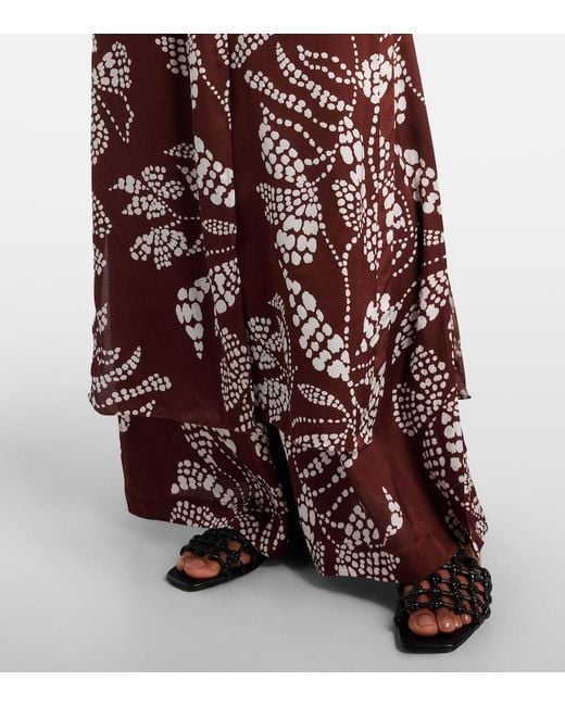 Poupette Red Lea Printed Beach Cover-Up