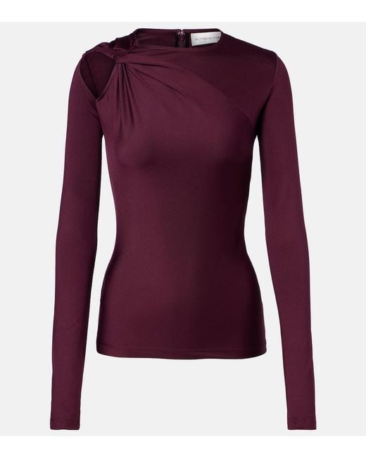 Victoria Beckham Purple Jersey Top