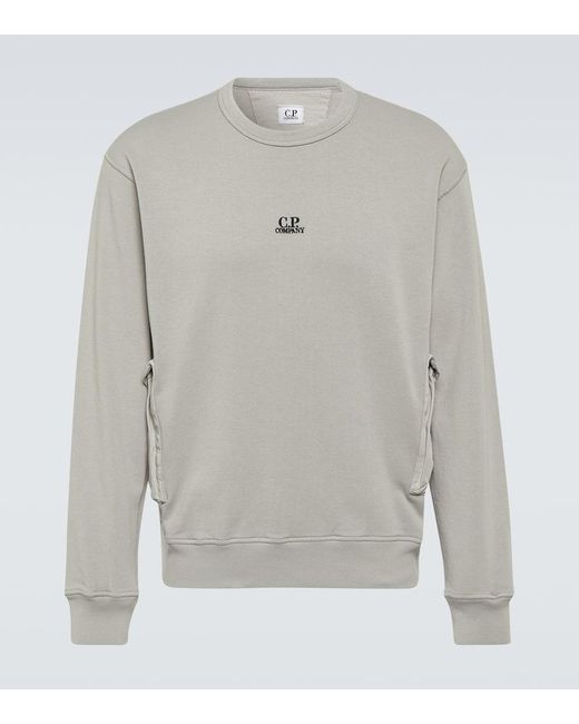 C P Company Sweatshirt aus Baumwoll-Jersey in Gray für Herren