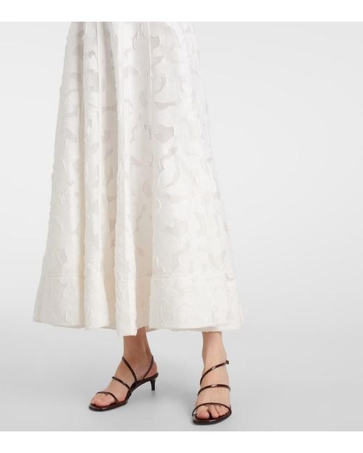 Jonathan Simkhai White Imogen Jacquard Bustier Dress