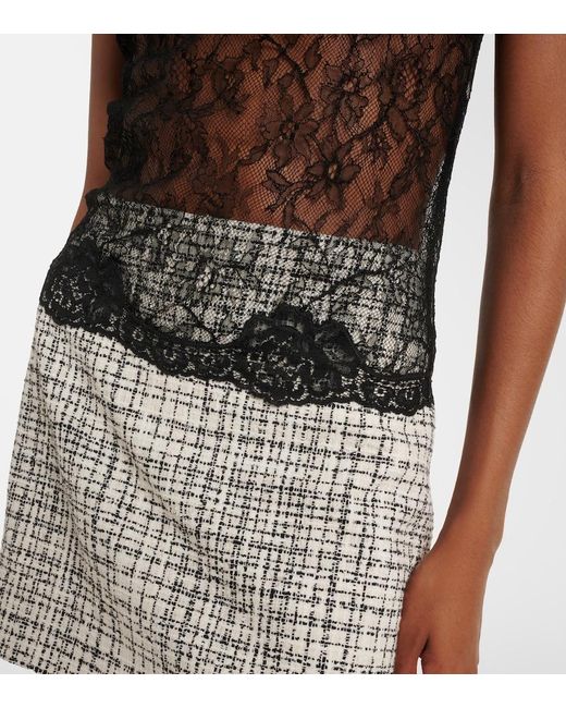 Valentino Black Sheer Lace Top