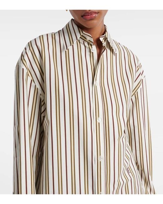 Camicia Cassandre di Saint Laurent in Natural