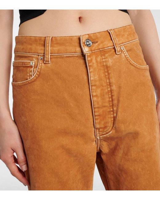 Rabanne Orange High-Rise Straight Jeans