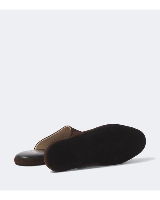 Charvet Brown Suede Slippers for men