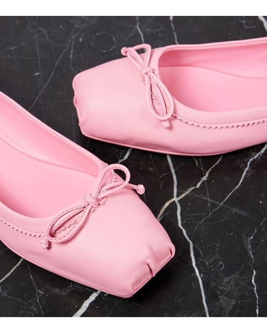 Christian Louboutin Pink Ballerinas Mamadrague Aus Leder
