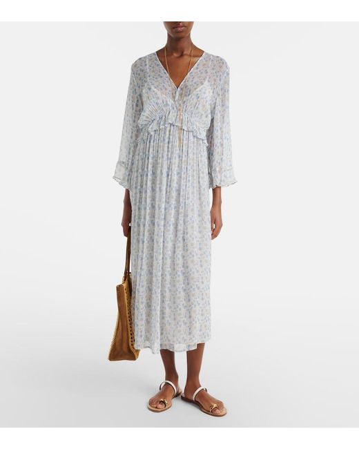 Velvet Gray Aerin Floral Sheer Maxi Dress