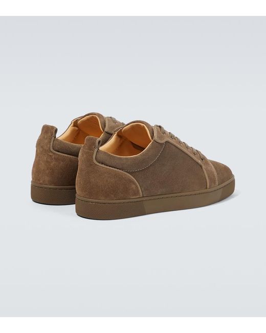 Christian Louboutin Sneakers Louis Junior Aus Veloursleder in Brown für Herren