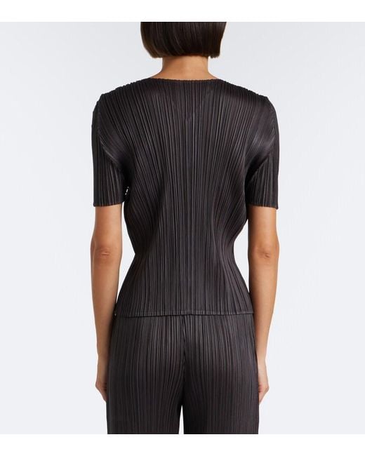 Pleats Please Issey Miyake Black Monthly Colors: August Pleated Top
