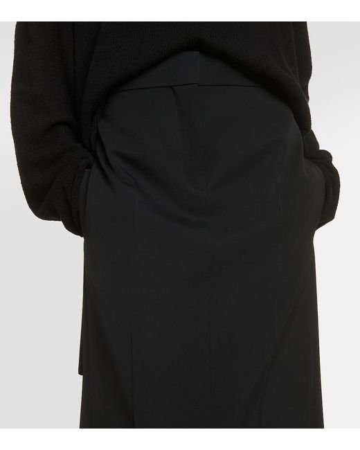 The Row Black Trevy Wool Maxi Skirt
