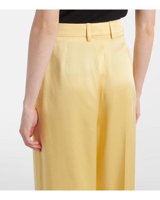 Stella McCartney Yellow Weite High-Rise-Hose