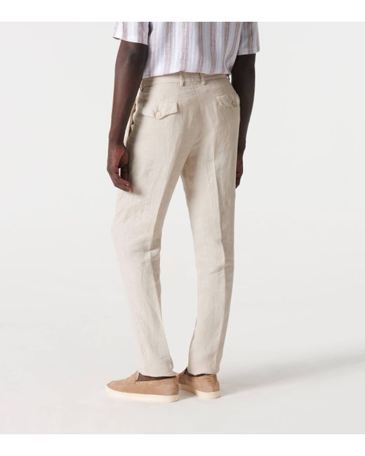 Pantalon slim en lin Brunello Cucinelli pour homme en coloris Natural