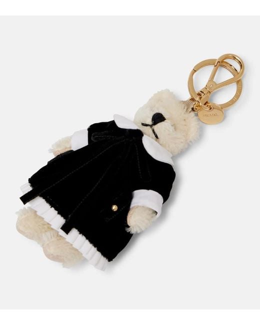 Charm Para Bolso De Terciopelo Prada de color White