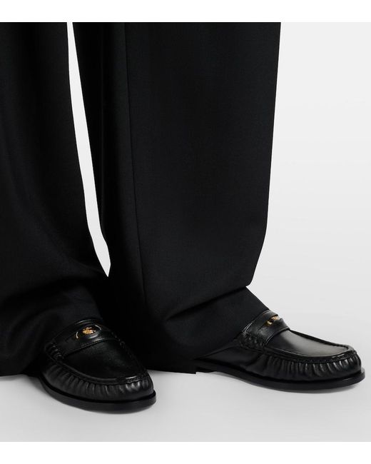 Burberry Black Leather Mules