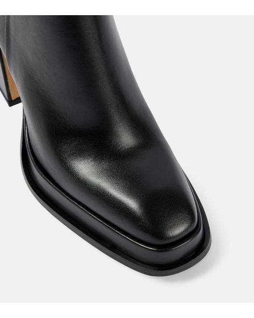 Souliers Martinez Black Nova Chueca Leather Ankle Boots