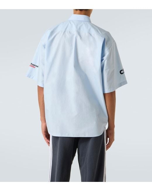 Balenciaga Blue Short-Sleeved Shirt for men