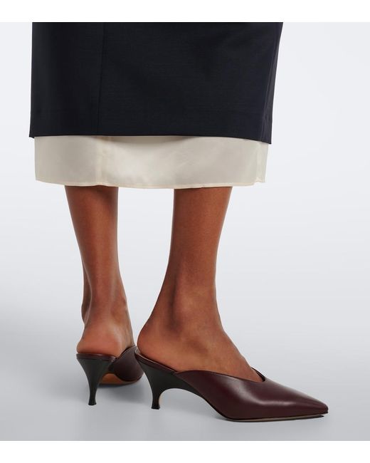Le Monde Beryl Brown Petra Leather Mules
