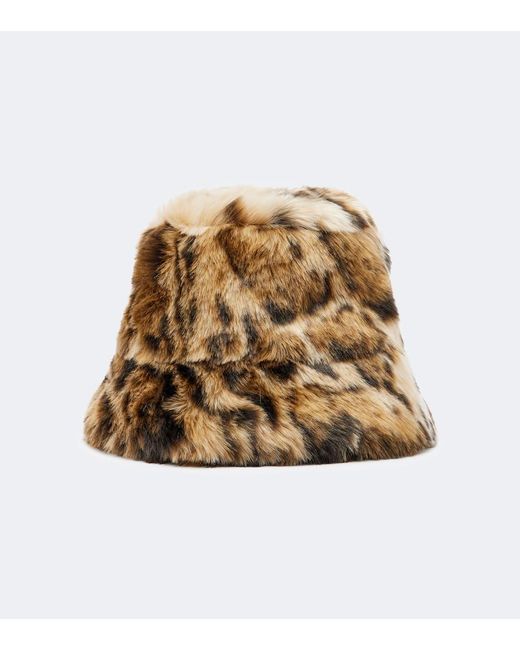 Etro Natural Leopard-Print Bucket Hat