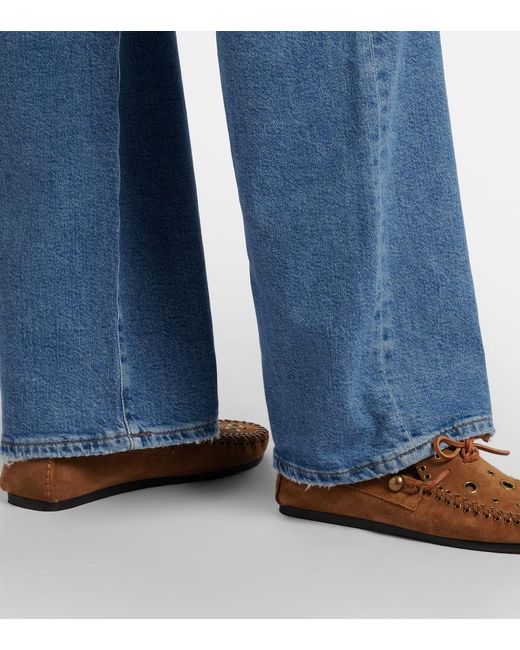 Agolde Blue Harper Straight Jeans