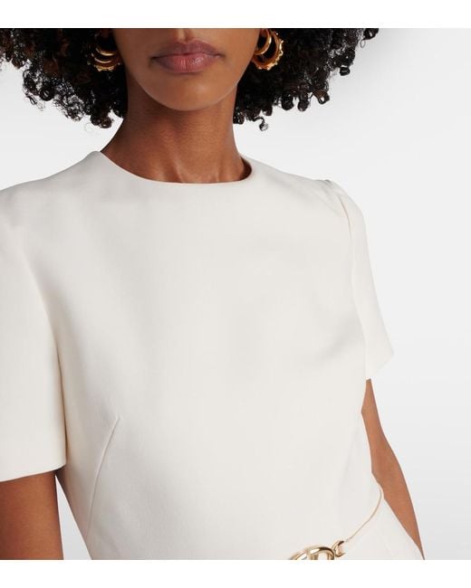 Valentino Natural Crepe Couture Minidress