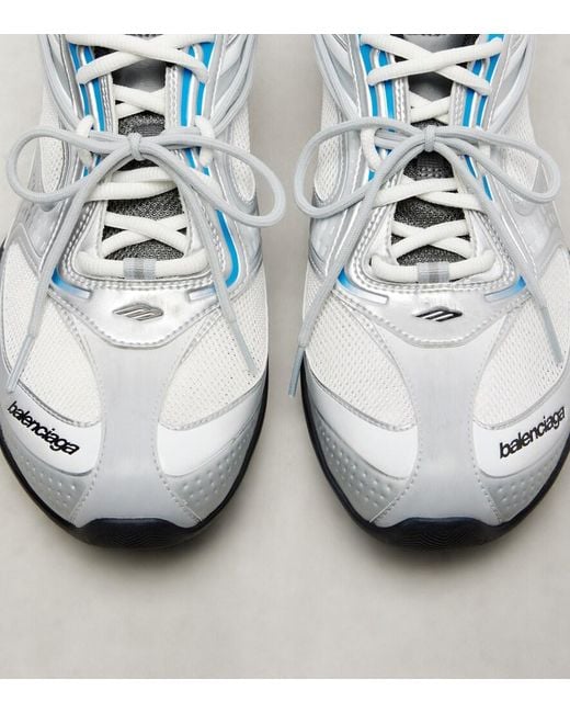 Balenciaga White Radar Gradient Lines Sneakers