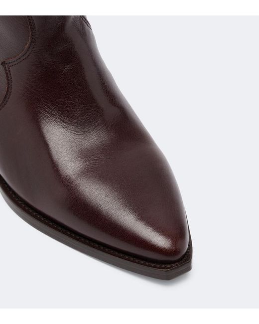 Isabel Marant Brown Denvee Leather Cowboy Boots