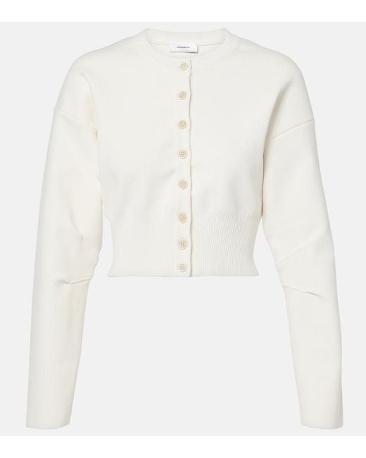 Wardrobe NYC White Cropped Cardigan