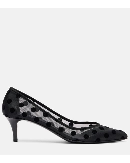 Isabel Marant Black Peleo 55 Polka-Dot Mesh Pumps