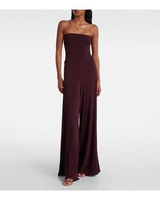 Alaïa Purple Jersey Jumpsuit