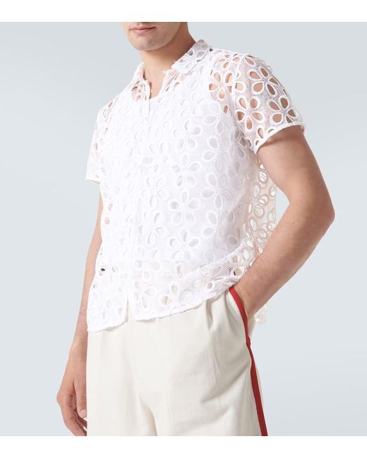 Bode Hemd Primrose Aus Spitze in White für Herren