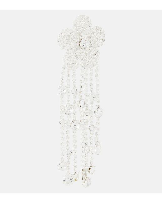 Pendientes adornos florales y cristales Magda Butrym de color White