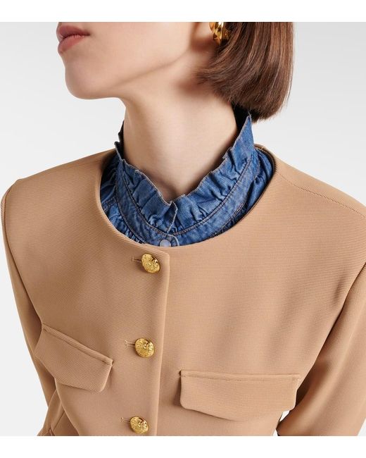 Veronica Beard Natural Kensington Knit Jacket