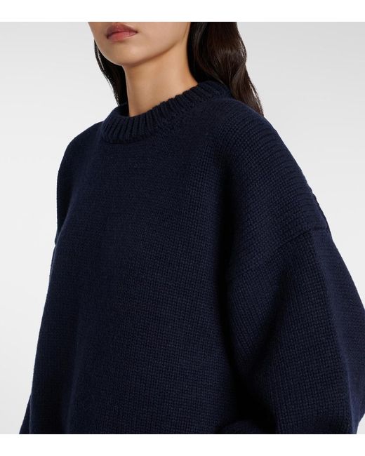The Row Blue Ophelia Wool And Cashmere Sweater