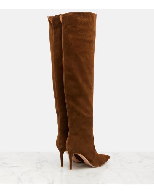 Gianvito Rossi Brown Hansen Suede Knee-High Boots