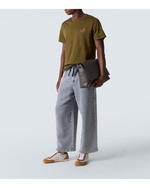 Loewe Green X Wimbledon Logo Gym Towel for men