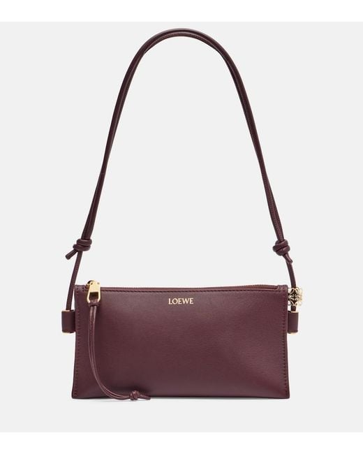 Loewe Purple Joya Leather Shoulder Bag