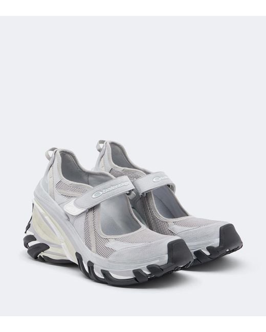 Balenciaga Gray Hydra Wedge Sneakers