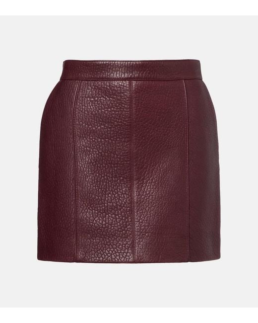 Chloé Purple Leather Miniskirt