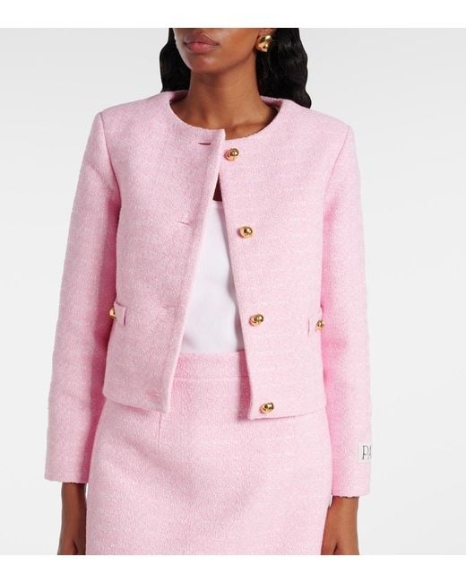 Patou Pink Cotton Tweed Jacket