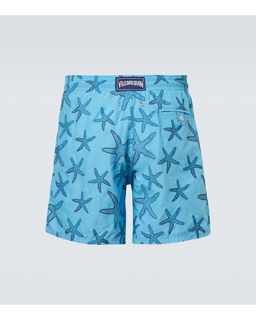 Vilebrequin Blue Mistral Printed Swim Trunks for men