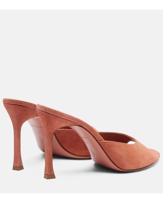 AMINA MUADDI Brown Alexa Suede Mules