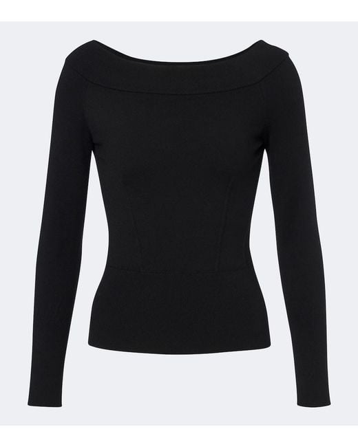 Max Mara Black Wool-Blend Sweater