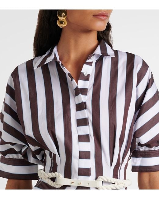 Rebecca Vallance White Pippa Striped Cotton Minidress