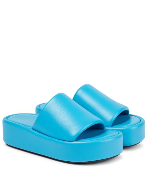 balenciaga leather slides
