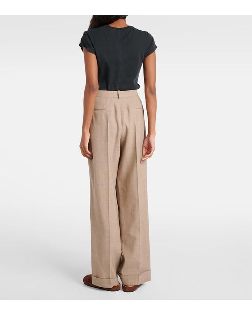 Pantalones Anchos Tor De Lana Virgen The Row de color Natural