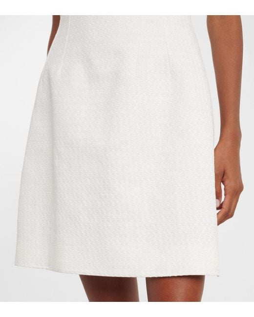 Vestido Corto En Mezcla De Algodon Dolce & Gabbana de color White