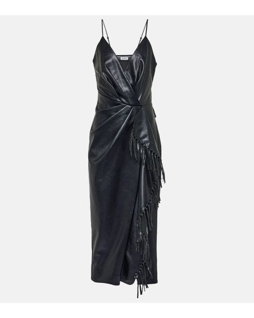 Jonathan Simkhai Black Carlee Faux Leather Midi Dress