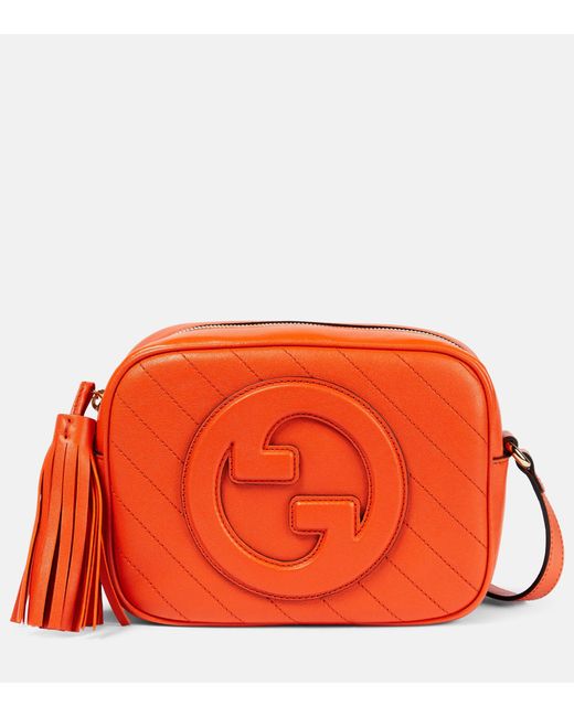 Gucci Orange Blondie Small Leather Shoulder Bag