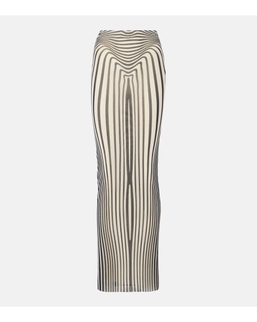 Jean Paul Gaultier White The Body Morphing Maxi Skirt